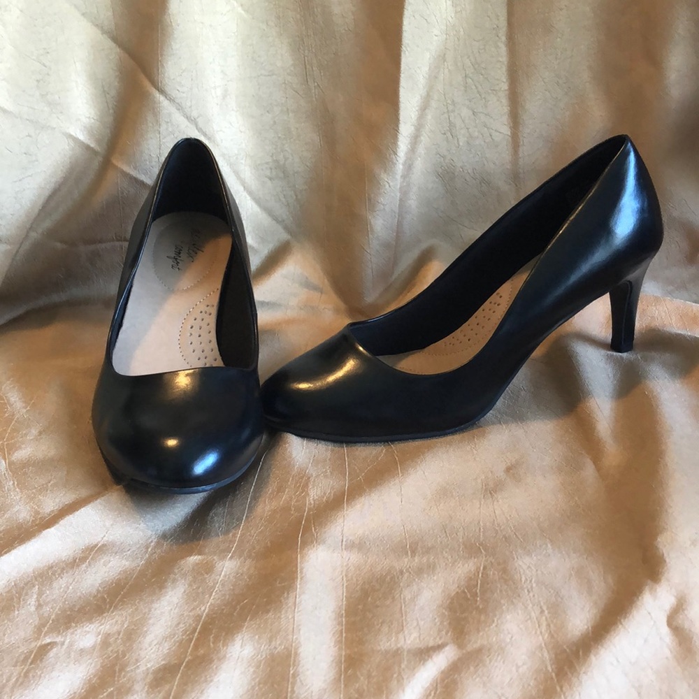 Black Leather Heels